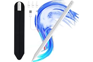 JVKZAEN iPad 11 & 10th Generation Stylus Pen, 14 Minutes Faster Charging Stylus Pen with Pen Holder, Palm Rejection, Tilt Sensitivity for iPad Air 11 and 13 inch (M3/M2), iPad Pro 11 and 13