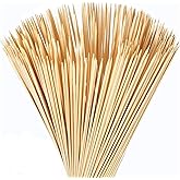JKG® 12" 150 Pack Bamboo Wooden BBQ SKEWERS Sticks - Food Grade - Extra Long BBQ Cocktail Barbeque Roasting Sticks Set Marshm