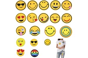 MODALI Lot de 19 écussons thermocollants - Pour enfants et adultes - À coudre ou à repasser sur vêtements, robes, jeans