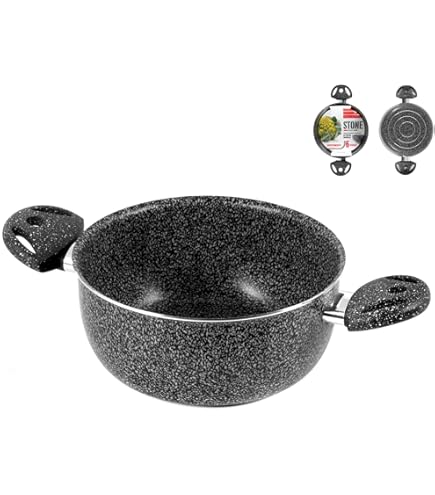 Casseruola In Pietra Antiaderente - Diametro 22cm Con Coperchio | Per Induzione E Tutti I Fuochi - Foto 9