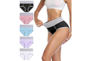 wirarpa Slip Elasticizzato Mutande Donna Cotone Vita Alta Intimo Mutantina Traspirante