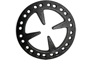 METER STAR Riduttore ad anello a gas in ghisa da 12,7 cm – Supporto piatto per caffettiera turca, caffettiera e moka su fornelli a gas