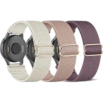 Bracelet En Nylon Pour Garmin Venu 2S/3S, Vivoactive 4S, Forerunner 265S/255S – Largeur 18 Mm – Fermeture Velcro Réglable