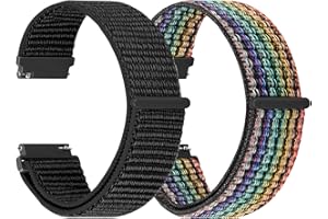 TumCez 18mm 19mm 20mm 22mm 24mm Cinturino per Uomo Donna,Regolabile Sgancio Rapido Cinturini Orologio in Nylon per Samsung/Garmin/Fossil/Amazfit/Huawei Orologio