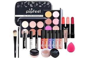 Coffret Maquillage, MKNZOME 20 Pcs Kit Maquillage Femme Professionnel avec trousse de Maquillage Palettes de Maquillage Fard à paupières Brillant à lèvres Ensemble de cadeau d'anniversaire Noël