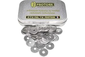 PROTORX Rondelles Metal Inox M3 : Boite 50pcs Extra Large (Diam.int = 3,2mm x Diam.ext = 14mm) Plate Type "LL" en Acier Inoxydable A2 | Carrossier Bricolage Réparation | Anti-Corrosion Exterieur-Interieur