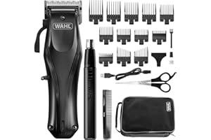 Wahl Rapid Clip Hair Clipper, Hair Clippers for Men, USB Rechargeable, Ear/Nose Hair Removal, Taper Arm, Full Haircuts at Home, Lithium-Ion Battery, Ergonomic Handle