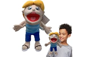 YONGWIORY Jeffy Puppet Hand Puppet With Working Mouth, 17 In Jeffy Puppet Plush Toy Doll, Jeffy Soft Plush Toy Hand Puppet, Fun Jeffy Puppet Series, Suitable For Kids Boys And Girls Role Play