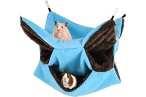 olyee Meerschweinchen Hängematte, Hängematte für Kleintiere, Kuschelhöhle Meerschweinchen, Weiche und Warme Haustiere Käfig Haustier Hängematte für Hamster, Frettchen Käfig