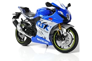 Risopen 1/12 compatibile per Suzuki 1000R Modello di moto giocattolo Mini metallo pressofuso Modello di moto blu Modello di sportiva da corsa di raccolta regalo uomini bambini ragazzi