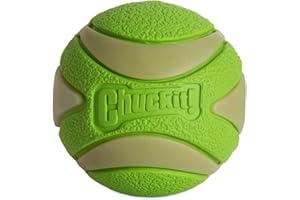 Chuckit! - MAX Glow Ultra Squeaker Ball - Pelota Sonora fosforescente para Perros - Pelota Sonora para Perros - Brilla en la Oscuridad - Tamaño Mediano - 6,5 cm de diámetro