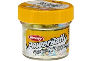 Berkley PowerBait Sparkle Power Eggs - Cebo de Pesca Flotante Magnum, Chartreuse con Escamas, Aroma y Sabor irresistibles, presentación Natural, Ideal para Trucha, Cabeza de Acero, salmón y más