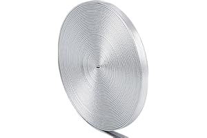 GORGECRAFT 5m de Lanières Plates en Cuir Argenté Métallisé Cordon en Cuir Brillant de 5mm Bande de Dentelle en Cuir PU Brillant Ruban de Perles Artisanat Double Face Fausses Fournitures