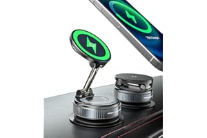 ALAFLY 15W Ricarica Veloce Magnetico Porta Cellulare Auto [Ventosa a Vuoto] [Pieghevole, Regolabile 360°] Caricatore Wireless Supproto Telefono Auto per MagSafe iPhone 16 15 14 13 12 Serie