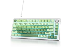 SbocKeeb Tastiera Meccanica 75% TKL, Layout Americano QWERTY,Gasket Tastiera Gaming 75% con Filo, RGB Retroilluminata,Hot-swap,Interruttore Lineare