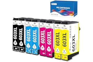OINKWERE 603XL Cartuchos de Tinta Compatibles con Epson 603 603XL 8 Paquetes para XP-2100 XP-2105 XP-2150 XP-3100 XP-3150 XP-4100 WF-2810 WF-2820 WF-2830 WF-2835 (2 Negro,2 Cian,2 Magenta,2 Amarillo)