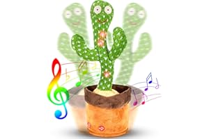 bdao gift Talking Cactus Toys for 2 Year old Boy,Dancing Cactus Toy for 1 Year Old,Interactive Baby Toys for 12+ Months,Baby Encourage Speech Toys