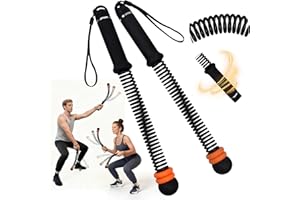 OTRC Ropeless Battle Rope with Adjustable Weights, Portable Silent Home Workout Equipment for Full Body Toning, Fat Burning & Cardio, Strength Training Gym Equipment for Arms, Core, Butt (Black)