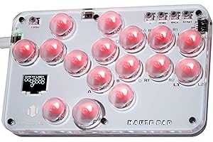 Sehawei Haute42 Arcade Stick S16 All-Button Gamerfinger with Custom RGB & Turbo Functions,Arcade Controller Street Fight for PC/Ps3/Ps4/Switch/Steam Game Keyboard-Supports Hot Swap & SOCD