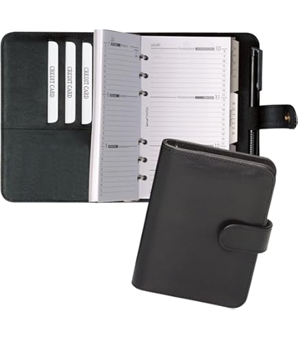 A1311-31 - Kalpa Pocket Organizer, Sea of Flowers, Bruin, 145 x 115 mm, Ringband Agenda met Tabbladen 2025, 2026, 2027 and 2028