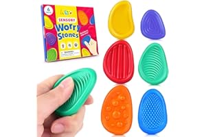SGQTZDZQ 6 Pcs Fidget Toys Sensory Stone, Sensory Toy for Special Needs, Textured Soft Silicone Fidget Toys Adults Stress Relief Toys Adults (fashion, count, 6)
