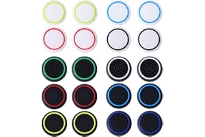 Pinsheng Thumpstick zestaw akcesoriów, silikonowe nakładki na joystick grip, akcesoria ochronne kompatybilne z kontrolerami PS5 / PS4 / PS3 / PS2 / Xbox 360 / Xbox One/Switch Pro (10 par)