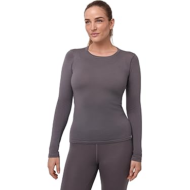 BALEAF Gym Tops Vrouwen Thermische Lange Mouw Shirts Warm Running Training Wandelen Ski Base Layer