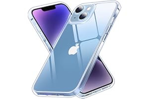 Vimiki Clear for iPhone 13 Case, iPhone 14 Case, [Never Yellow] Protective Bumper Hard PC Phone Cases, Thin Slim Fit Cover, Clear