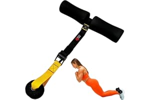 MuscleForge Sangle Nordic Curl – Accessoire réglable entraînement Maison – Renforce ischio-jambiers, Abdos, Sit-ups, Sissy Squats – Ancrage Porte rembourré, Longueur Ajustable – Charge 180 kg léger