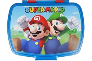 ALMACENESADAN 2728; vuelta al cole Super Mario; sandwichera rectangular; producto libre de BPA