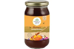 A TATA Product - Organic India Himalayan Multi Floral Honey - 500g Raw & Unprocessed Natural & Organic Sourced from Shivalik Range Rich in Nutrients & Antioxidants