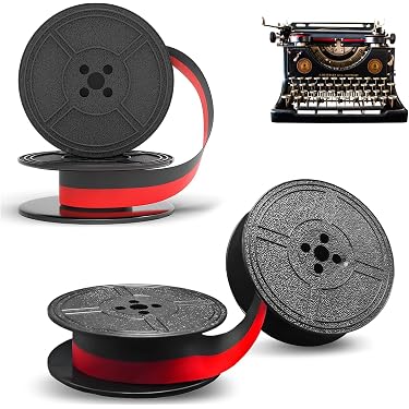 Rubans Machine à Écrire - Lot De 2 - Bicolore Noir/Rouge - Compatible OKI ML80-93, TEC, UNDERWOOD - 5 M - 7