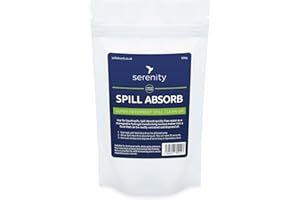 SERENITY HYGIENE Spill Absorb Liquid Absorbent Powder Instantly Absorbs Liquid Spills Reducing Slip Risk & Clearing Hazardous & Non Hazardous Spills Safely 500G Pouch of 1