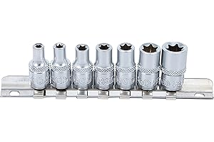 BGS 6402 | Juego de llaves de vaso E-Torx | 6,3 mm (1/4") | E4 - E11 | 7 piezas