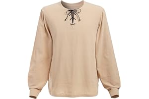 COSDREAMER Disfraz Medieval de Halloween para Hombre con Camisa Pirata de Vampiro renacentista