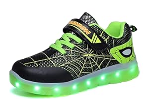 Kauson Mixte Enfants LED Chaussures de Sport 7 Changement de Couleur Chaussure de Mutilsport USB Rechargeable LED Lumineuse Baskets Mode Respirante Running Sneakers pour Garçons et Filles Cadeau