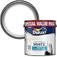 Dulux Walls & Ceilings Matt Emulsion Paint - Pure Brilliant White - 3L