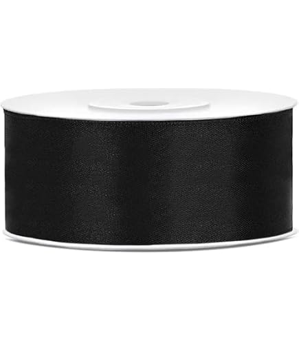 Lot De 2 Rouleaux De Ruban De Satin Noir 40mm X 22m - Double Face Polyester - Pour Couture, Décoration, Cadeaux - 11
