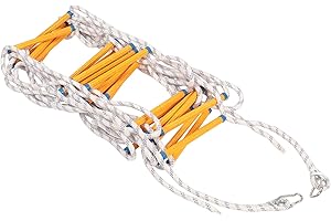 EGTink Échelle de secours - 10 m - Avec crochet - Pour maison de 2 à 3 étages - Multifonction - Pour balcon, balustrade et maison d'arbre
