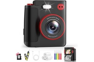 MYSTILUCK Camara Fotos Infantil Instantanea, 1080P HD Cámara Instantánea para Niños con Tarjeta de 32G y Papel Fotográfico, Cámara de Fotos Infantil Regalos de Juguete para Niños de 3 a 12 Años