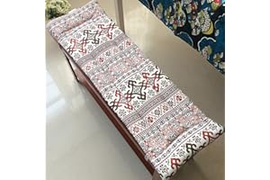 Waigg Kii - Cuscino per panca a 2 o 3 posti, per interni e esterni, in cotone, rettangolare, 120 x 30 cm, colore: Rosa