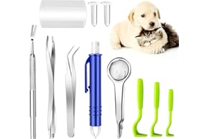 COCHIE Zeckenzange für Hunde & Katze Profi Zeckenhaken Set 9er Pack,Zeckenentfernung In Sekunden, der Sichere Zeckenschutz Für Kinder & Haustiere, Hund, Katze Und Mensch