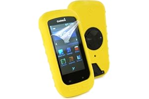 TUFF LUV Étui de Protection en Silicone et Protecteur d'écran pour Garmin Edge 1000 GPS - Jaune
