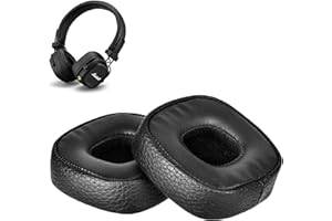 ERIOSCAR 1 Paia Cuscinetti Cuffie per Marshall Major III, Cuscinetti Auricolari di Ricambio Major 3 Wired/Wireless, Memory Foam Protein Leather (nero)