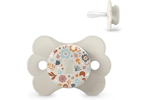 Suavinex, Chupete para Bebés 0/6 Meses, Chupete con Tetina Fisiológica de Silicona SX Pro, Tetina Simétrica, Plana y Flexible, para Recién Nacido, Respeta el Desarrollo Bucodental, Wonderland Beige