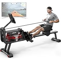 JOROTO MR23 Vogatore Da Casa, Vogatore ad Acqua, Fino a 150 kg, Display LCD con Funzione Bluetooth e Supporto IPAD