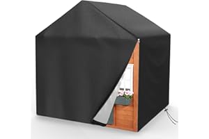 MRWIZMS Telo Copertura Casetta da Giardino per Bambini, Copri Casetta per Bambini Tessuto Oxford 420D Impermeabile, Resistente ai Raggi UV e Alla Polvere, Copertura per Casetta per Bambini (L145xW145x160cm)