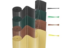 Randaco Canniccio in PVC, Standard Recinzione recinto Balcone frangivento, Verde, Forte Privacy, per Giardino, Balcone, terrazza, Resistente ai, 140 x 400 cm
