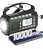 PRUNUS J-924 Notfallradio – DAB+/UKW, 10000mAh Powerbank, Kurbel & Solar, Bluetooth, Taschenlampe, SOS