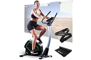 ‎CHRISTOPEIT SPORT GERMANY Christopeit Ergometer Heimtrainer Fahrrad Eco 1000 - Fitnessgerät mit Generator – Stromlos trainieren, leise, 10kg Schwungmasse, Bluetooth, Kinomap-App, bis 150kg